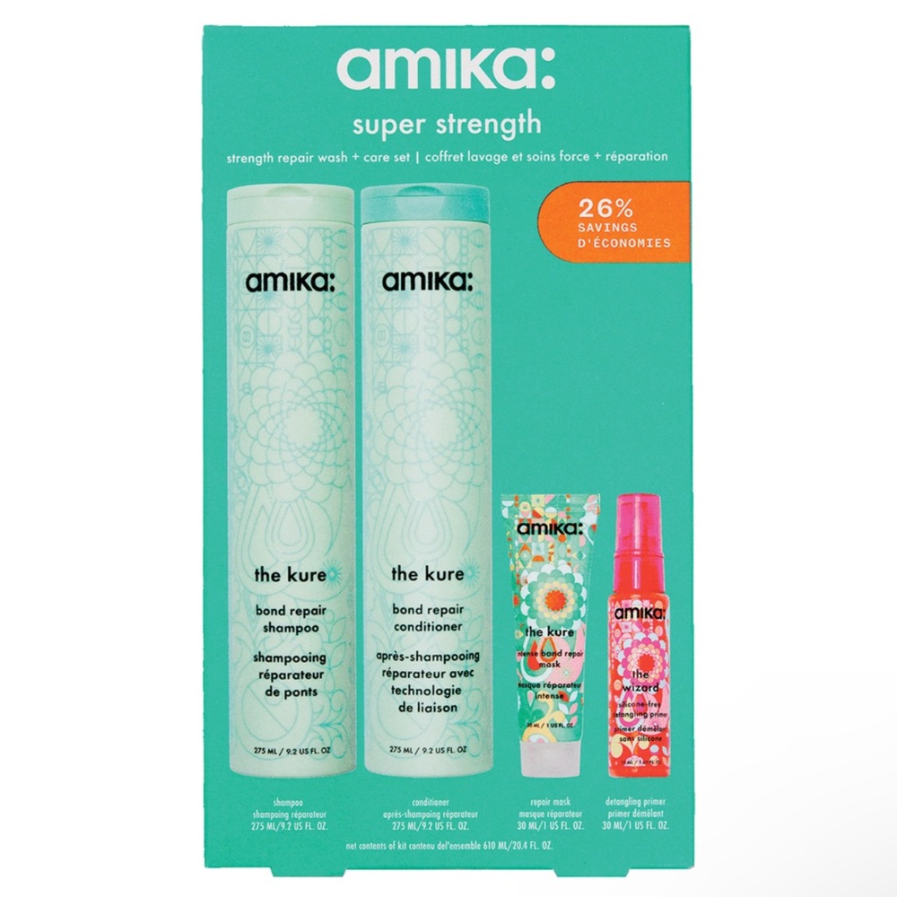 NIB Amika Super Strength Wash + Care Set